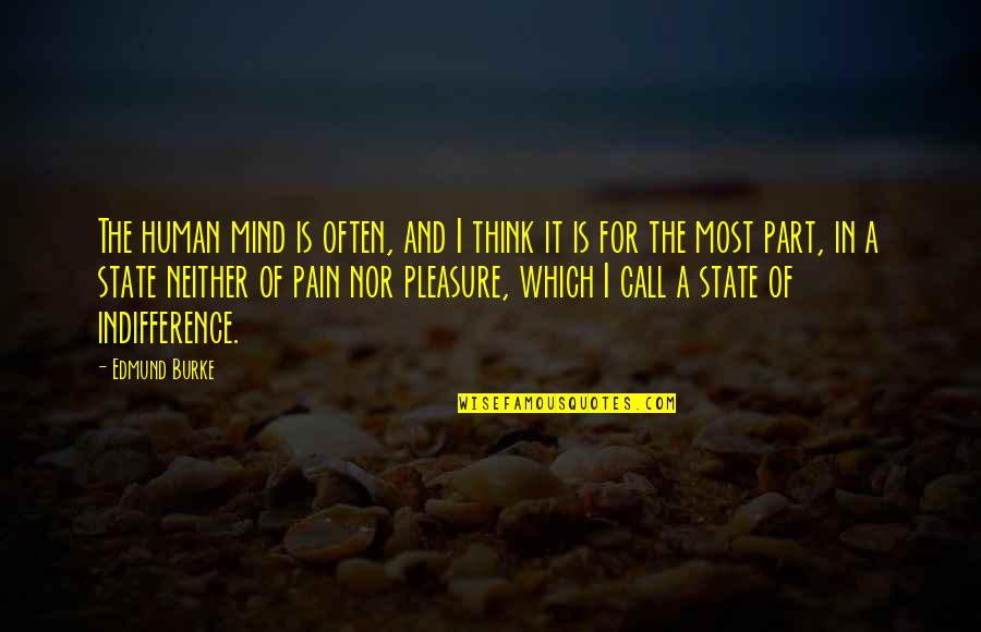 Fear And Pain Quotes By Edmund Burke: The human mind is often, and I think
