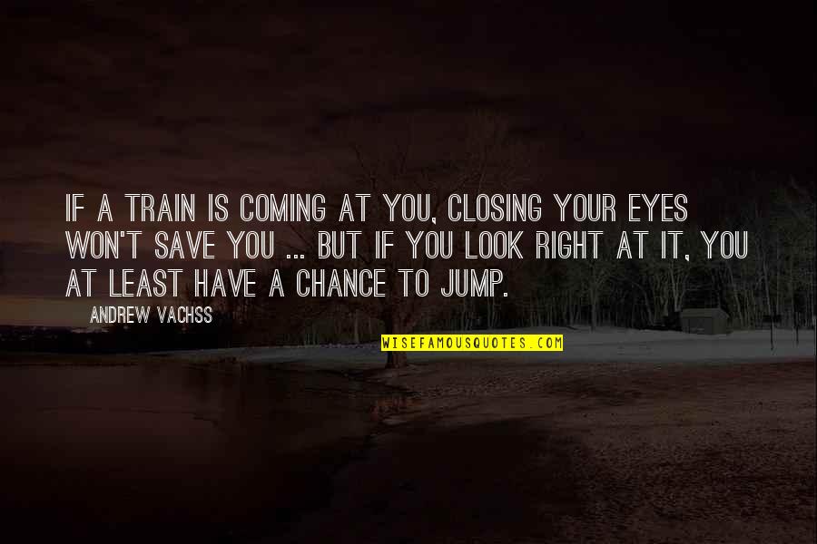 Fear In Your Eyes Quotes By Andrew Vachss: If a train is coming at you, closing