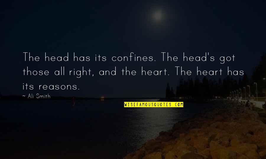 Fear Of Being Hurt Quotes By Ali Smith: The head has its confines. The head's got