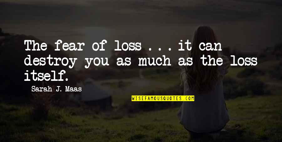 Fear Of Fear Itself Quotes By Sarah J. Maas: The fear of loss . . . it