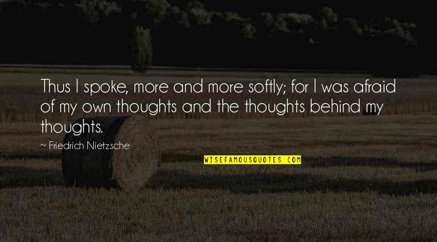 Fear Of Speaking Up Quotes By Friedrich Nietzsche: Thus I spoke, more and more softly; for