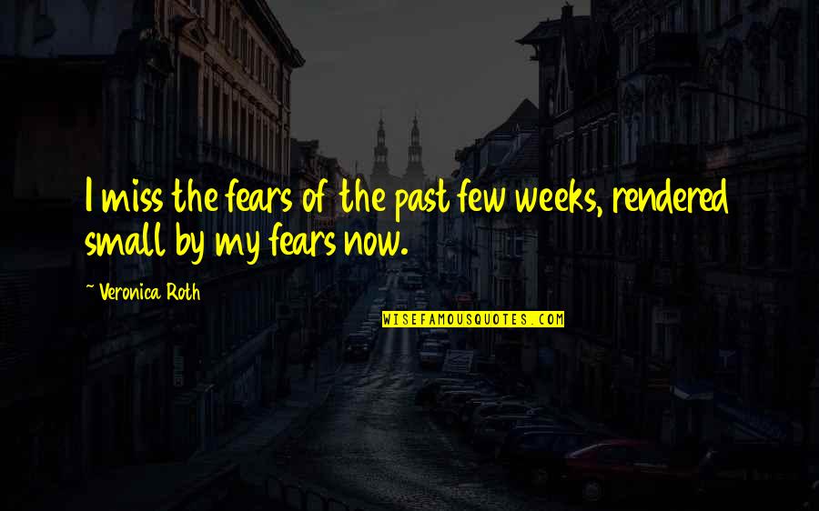 Fear Of The Past Quotes By Veronica Roth: I miss the fears of the past few