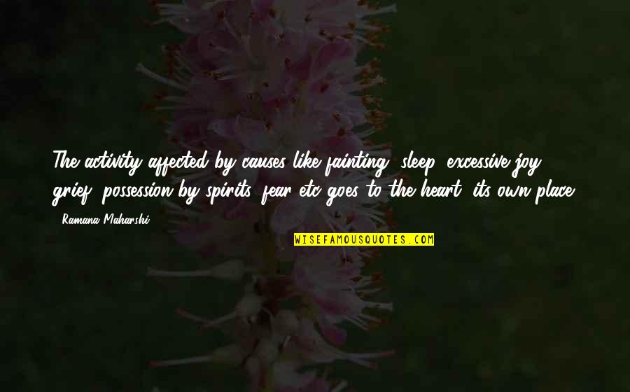 Fear The Heart Quotes By Ramana Maharshi: The activity affected by causes like fainting, sleep, Fear The Heart Quotes By Ramana Maharshi: The activity affected by causes like fainting, sleep,