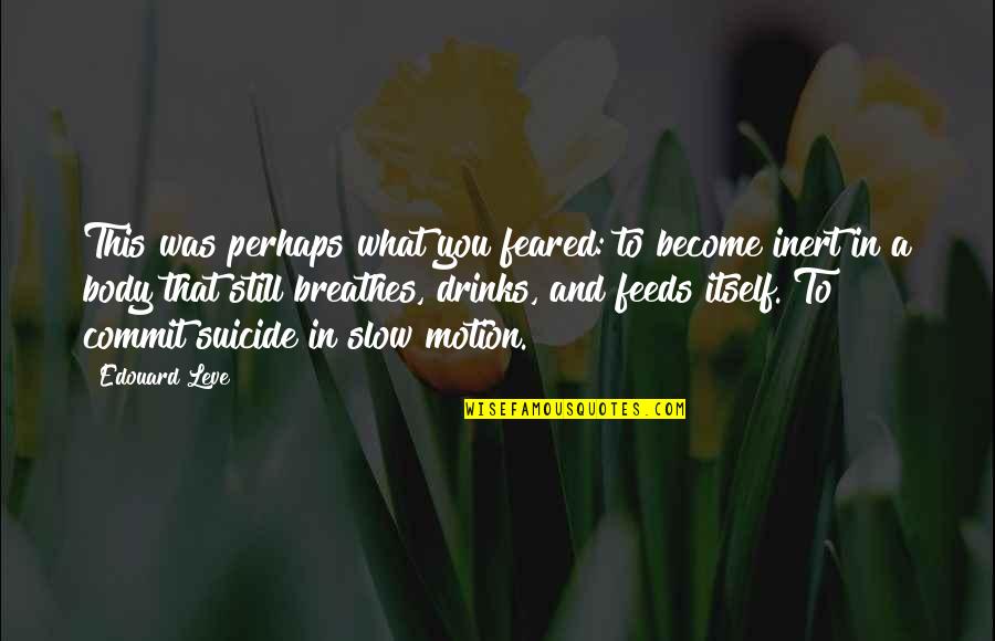Feared's Quotes By Edouard Leve: This was perhaps what you feared: to become Feared's Quotes By Edouard Leve: This was perhaps what you feared: to become