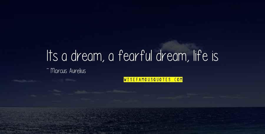 Fearful Life Quotes By Marcus Aurelius: Its a dream, a fearful dream, life is