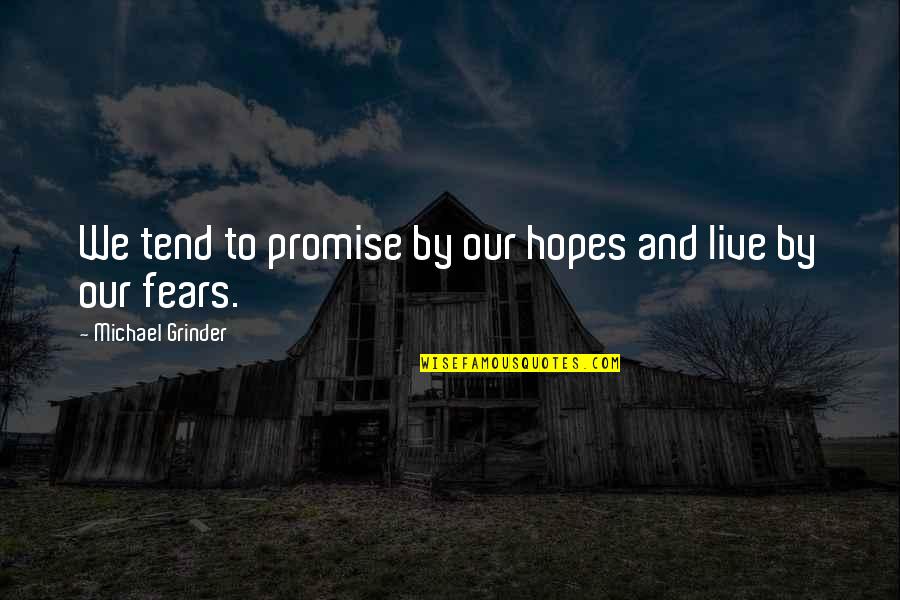 Fears And Hopes Quotes By Michael Grinder: We tend to promise by our hopes and