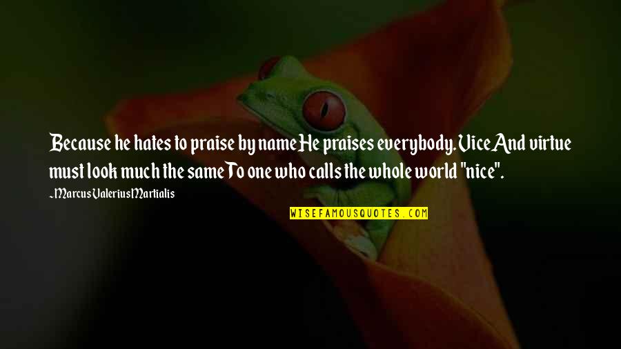 Feather Hat Pins Quotes By Marcus Valerius Martialis: Because he hates to praise by nameHe praises Feather Hat Pins Quotes By Marcus Valerius Martialis: Because he hates to praise by nameHe praises