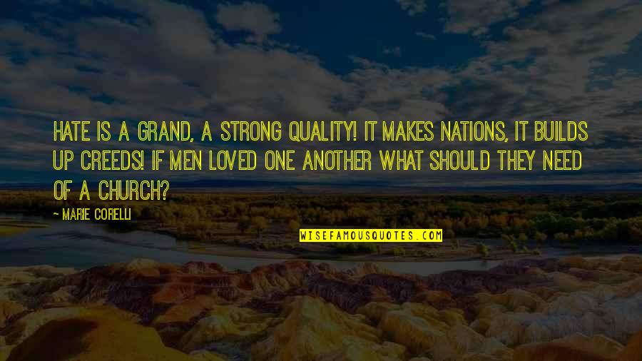 Featherly Font Quotes By Marie Corelli: Hate is a grand, a strong quality! It Featherly Font Quotes By Marie Corelli: Hate is a grand, a strong quality! It