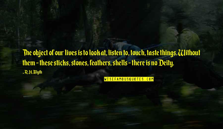Feathers That Look Quotes By R.H. Blyth: The object of our lives is to look