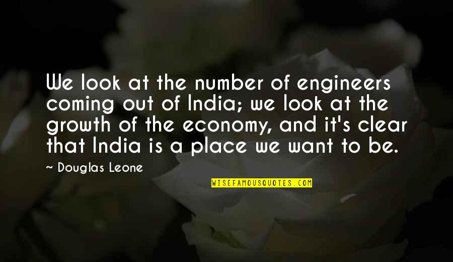 Featureless Quotes By Douglas Leone: We look at the number of engineers coming