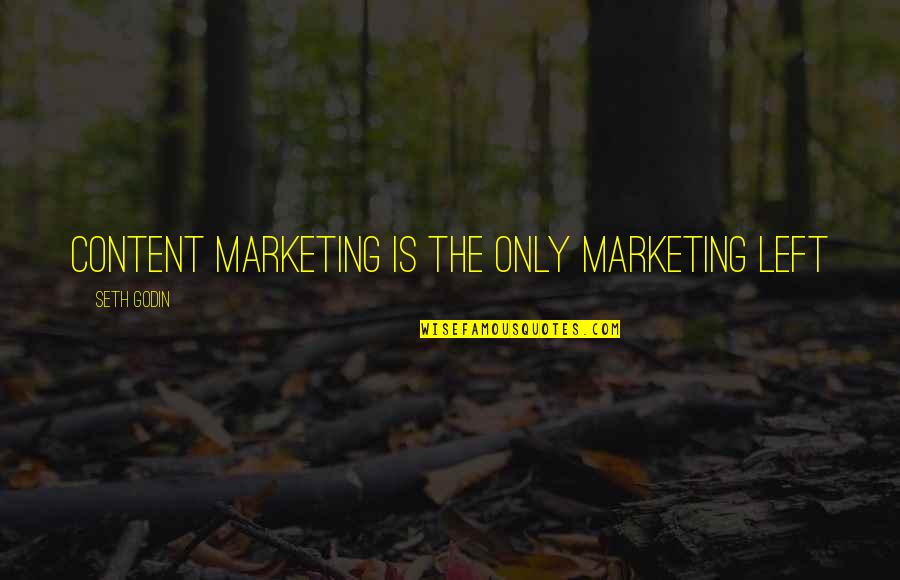 Featureless Rifle Quotes By Seth Godin: Content marketing is the only marketing left