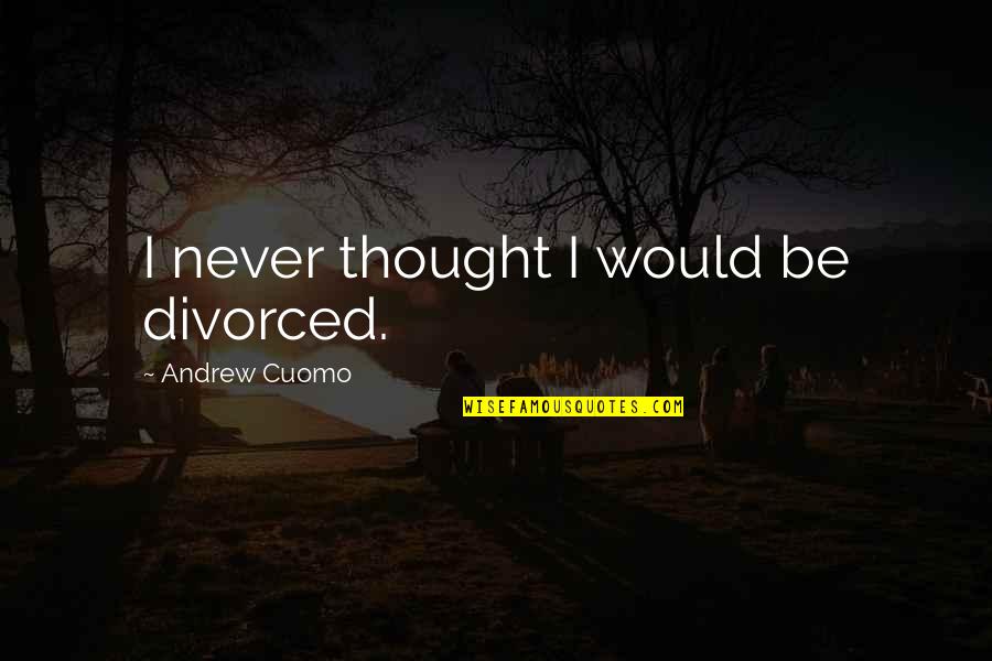 Fechada Anexos Quotes By Andrew Cuomo: I never thought I would be divorced.