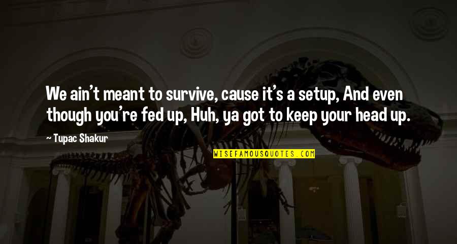 Fed Up Quotes By Tupac Shakur: We ain't meant to survive, cause it's a