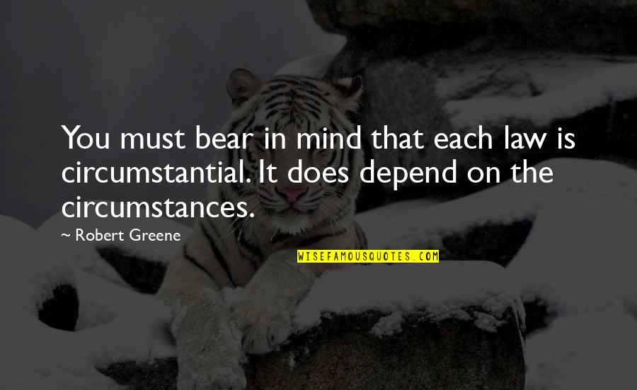 Federal Court Quotes By Robert Greene: You must bear in mind that each law