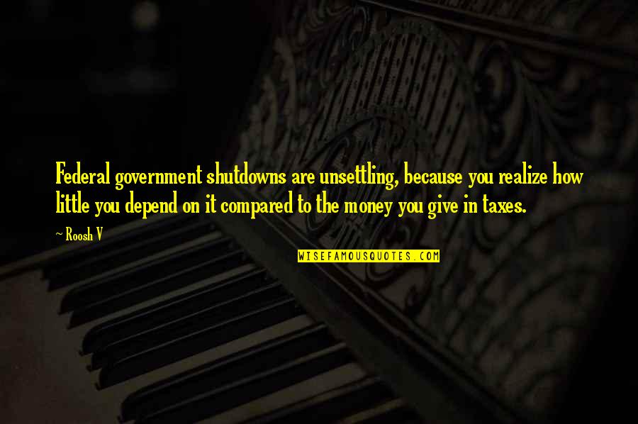 Federal Government Quotes By Roosh V: Federal government shutdowns are unsettling, because you realize