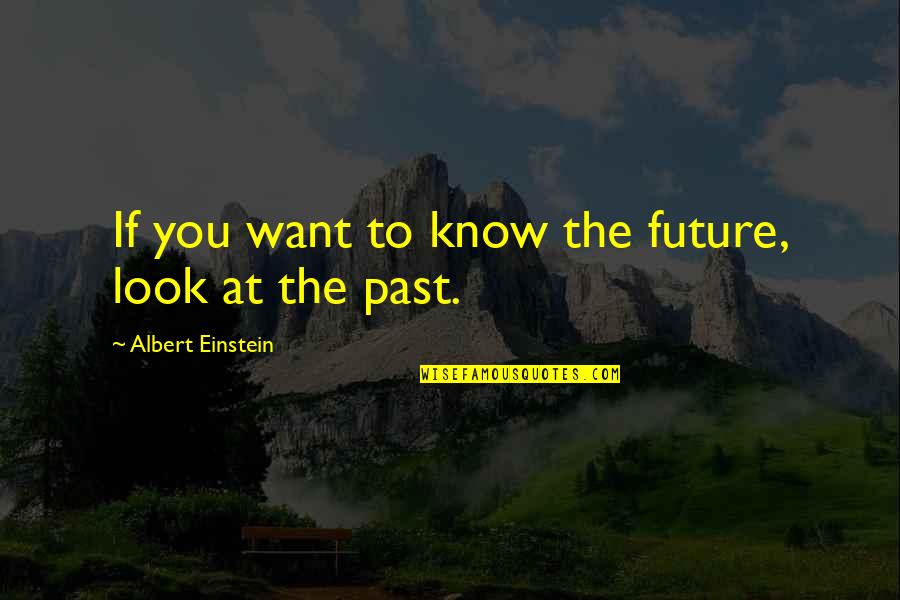 Federalist 70 Quotes By Albert Einstein: If you want to know the future, look