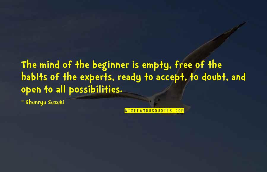 Federate Quotes By Shunryu Suzuki: The mind of the beginner is empty, free