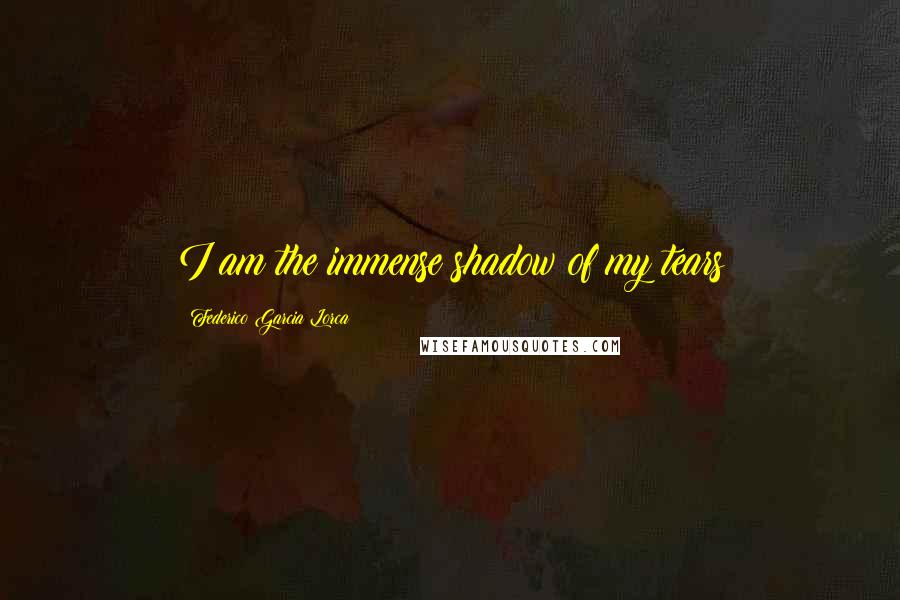 Federico Garcia Lorca quotes: I am the immense shadow of my tears