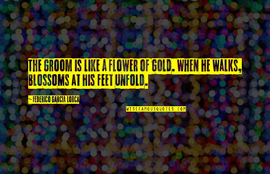 Federico Garcia Lorca Quotes By Federico Garcia Lorca: The groom is like a flower of gold.