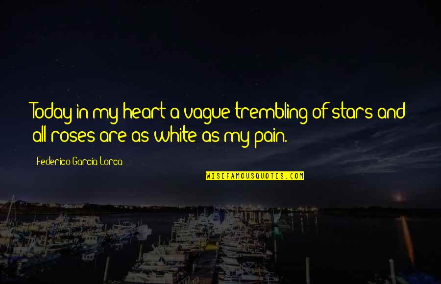 Federico Garcia Lorca Quotes By Federico Garcia Lorca: Today in my heart a vague trembling of