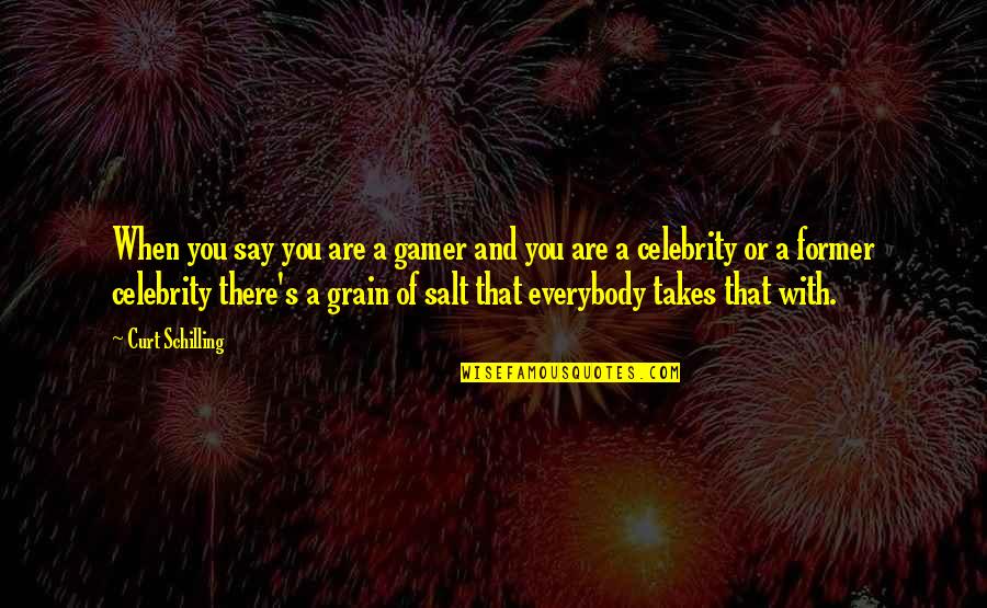 Federn Kaufen Quotes By Curt Schilling: When you say you are a gamer and Federn Kaufen Quotes By Curt Schilling: When you say you are a gamer and