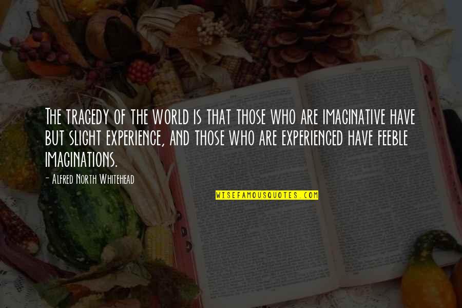 Feeble Quotes By Alfred North Whitehead: The tragedy of the world is that those
