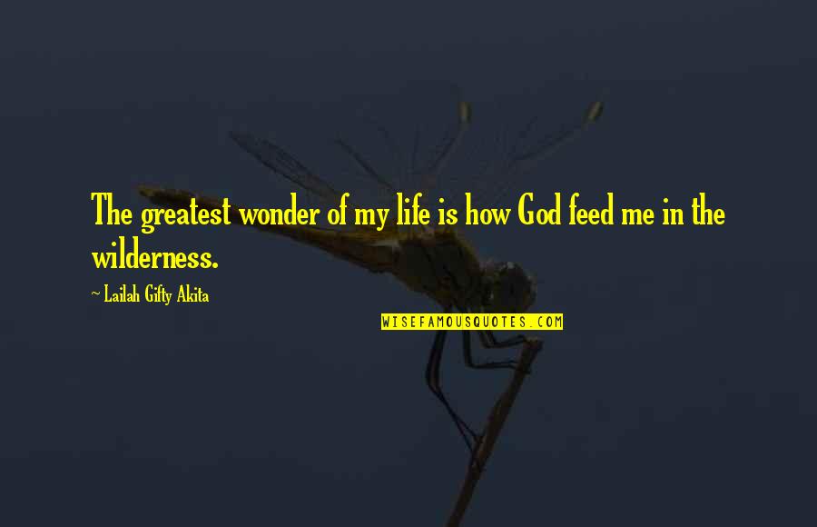 Feed Me More Quotes By Lailah Gifty Akita: The greatest wonder of my life is how