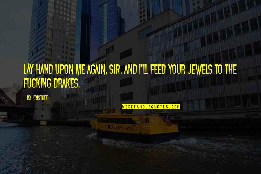 Feed Me Quotes By Jay Kristoff: Lay hand upon me again, sir, and I'll