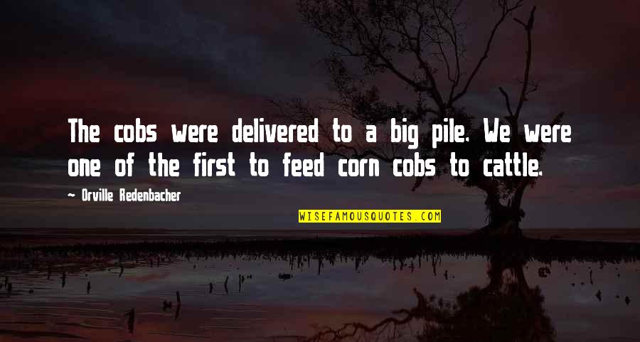 Feed'em Quotes By Orville Redenbacher: The cobs were delivered to a big pile.