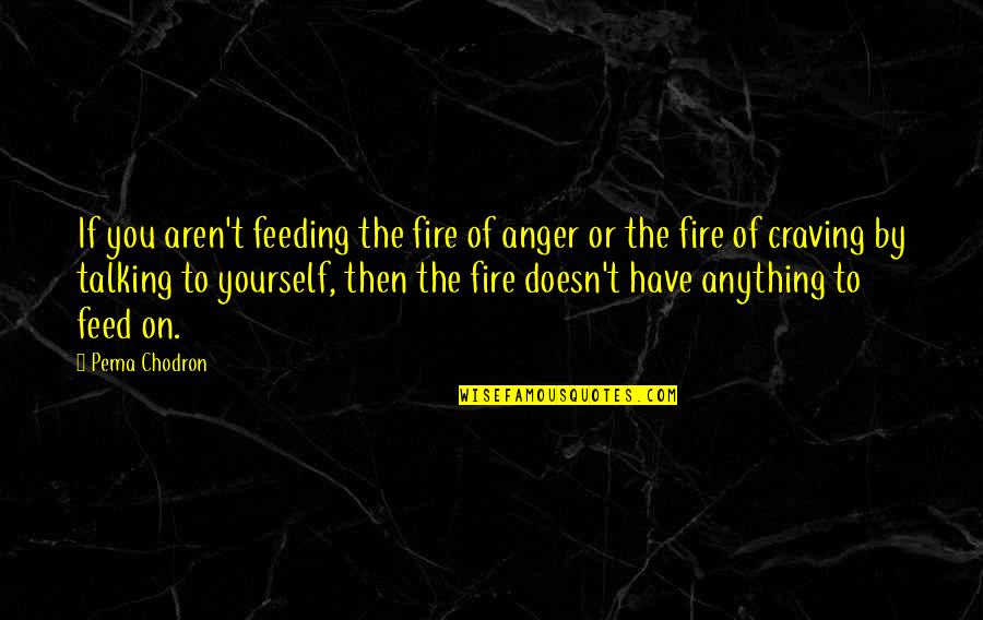 Feeding The Fire Quotes By Pema Chodron: If you aren't feeding the fire of anger Feeding The Fire Quotes By Pema Chodron: If you aren't feeding the fire of anger