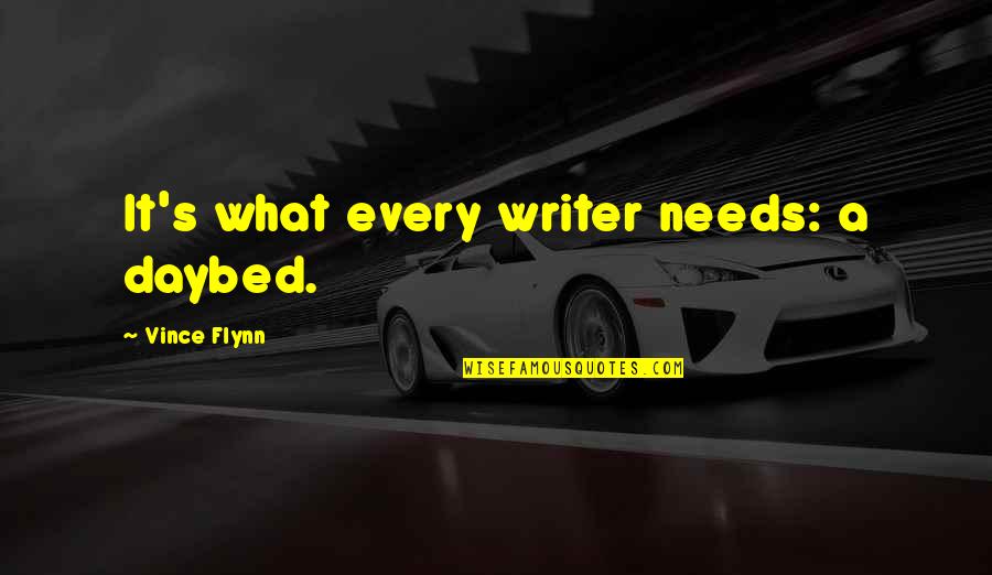 Feel Free To Be Yourself Quotes By Vince Flynn: It's what every writer needs: a daybed.