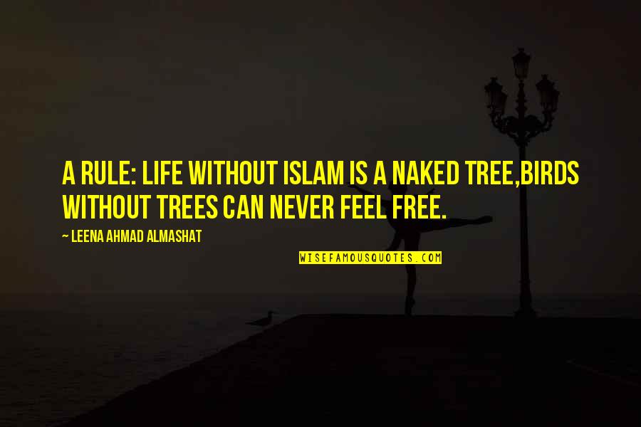 Feel Free To Fly Quotes By Leena Ahmad Almashat: A Rule: Life without Islam is a naked