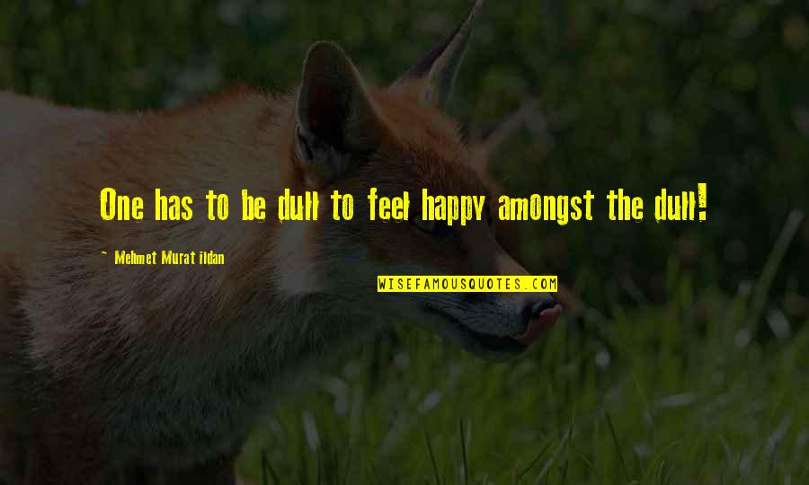 Feel Happy Now Quotes By Mehmet Murat Ildan: One has to be dull to feel happy
