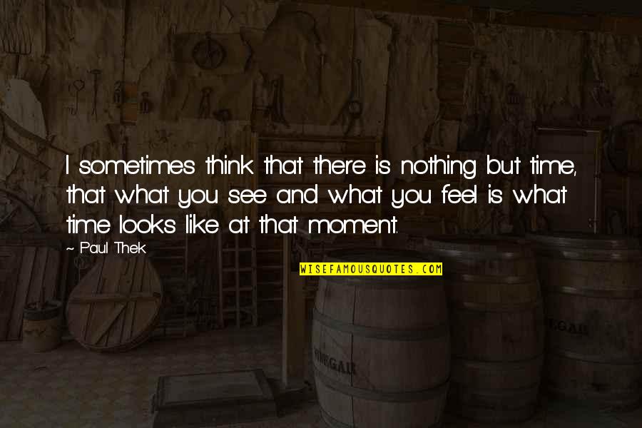 Feel Like Nothing Quotes By Paul Thek: I sometimes think that there is nothing but