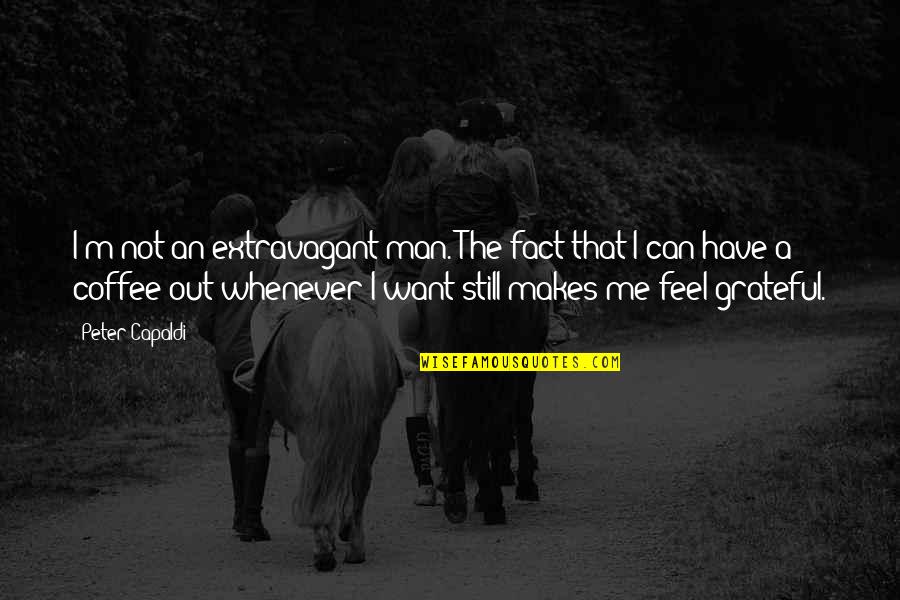Feel So Grateful Quotes By Peter Capaldi: I'm not an extravagant man. The fact that