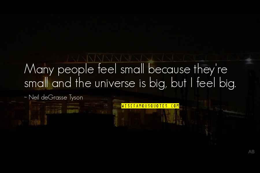 Feel So Small Quotes By Neil DeGrasse Tyson: Many people feel small because they're small and Feel So Small Quotes By Neil DeGrasse Tyson: Many people feel small because they're small and