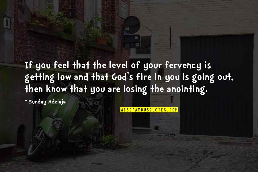 Feel That Fire Quotes By Sunday Adelaja: If you feel that the level of your Feel That Fire Quotes By Sunday Adelaja: If you feel that the level of your