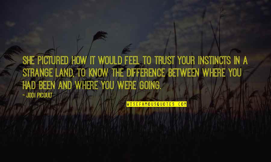 Feel The Difference Quotes By Jodi Picoult: She pictured how it would feel to trust