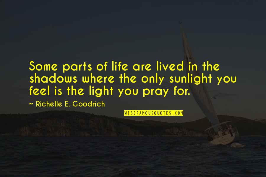 Feel The Light Quotes By Richelle E. Goodrich: Some parts of life are lived in the