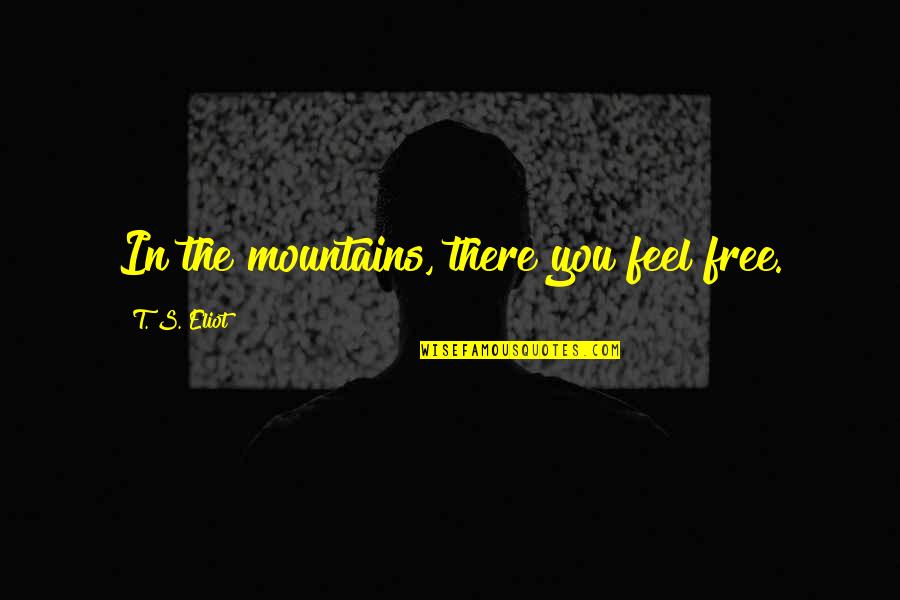 Feel The Mountains Quotes By T. S. Eliot: In the mountains, there you feel free.