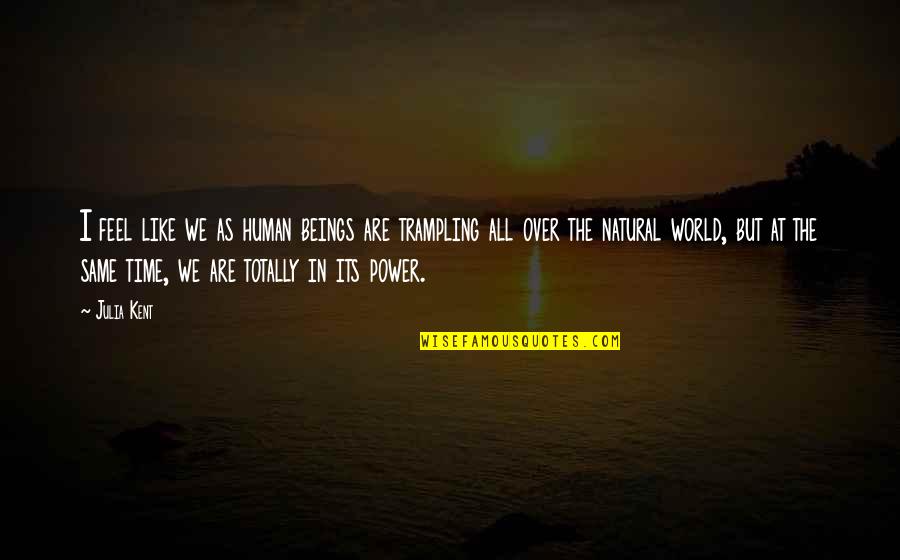 Feel The Power Quotes By Julia Kent: I feel like we as human beings are