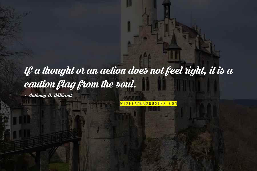 Feel The Soul Quotes By Anthony D. Williams: If a thought or an action does not