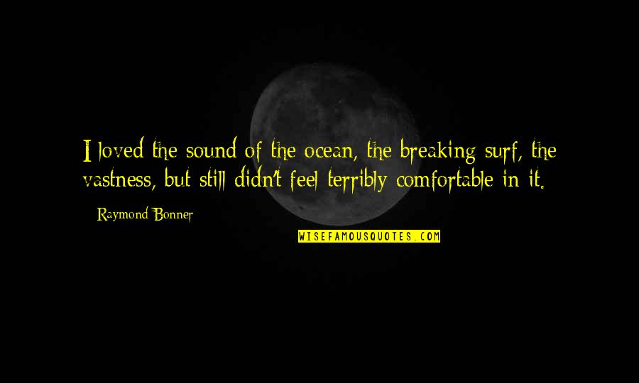 Feel The Sound Quotes By Raymond Bonner: I loved the sound of the ocean, the Feel The Sound Quotes By Raymond Bonner: I loved the sound of the ocean, the