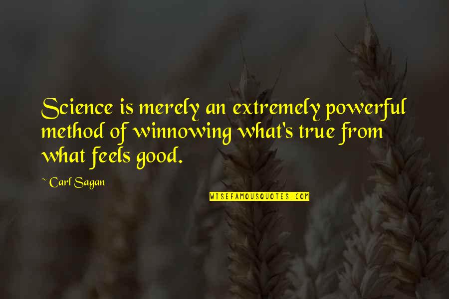 Feel True Quotes By Carl Sagan: Science is merely an extremely powerful method of