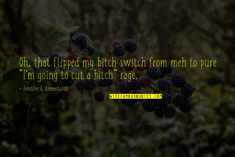 Feeling Abandoned By Boyfriend Quotes By Jennifer L. Armentrout: Oh, that flipped my bitch switch from meh