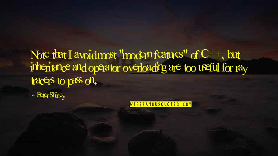 Feeling Blessed In Life Quotes By Peter Shirley: Note that I avoid most "modern features" of Feeling Blessed In Life Quotes By Peter Shirley: Note that I avoid most "modern features" of