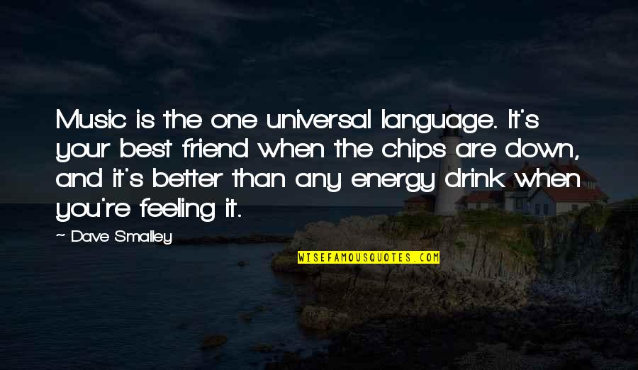 Feeling Down Quotes By Dave Smalley: Music is the one universal language. It's your