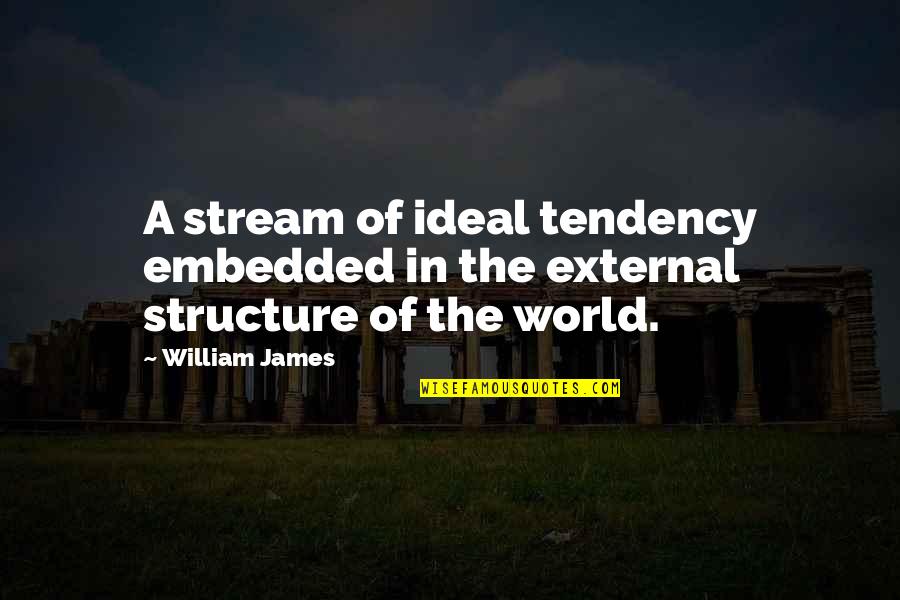 Feeling Good About Myself Quotes By William James: A stream of ideal tendency embedded in the