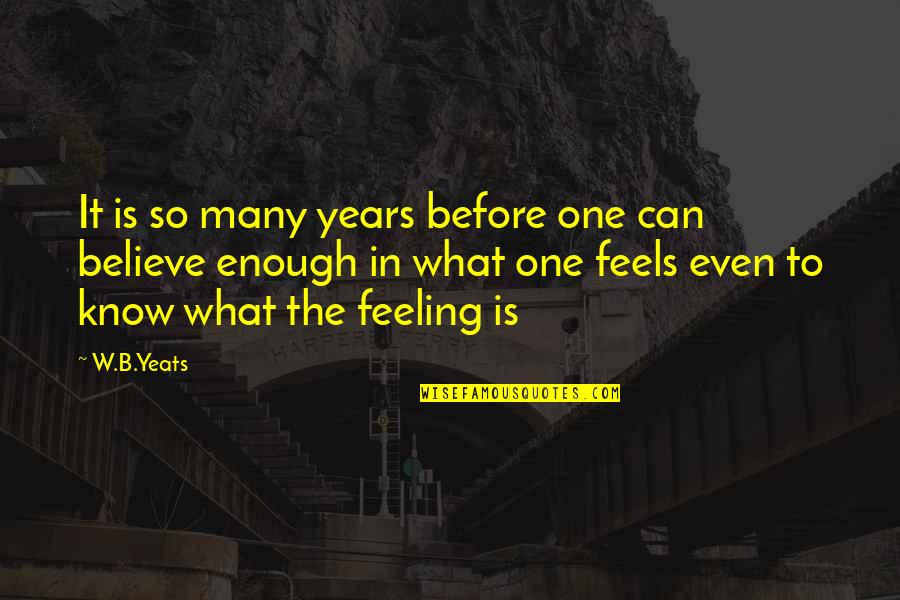 Feeling Guilty And Sad Quotes By W.B.Yeats: It is so many years before one can