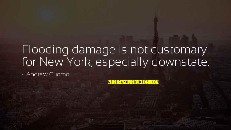 Feeling Happy Again Quotes By Andrew Cuomo: Flooding damage is not customary for New York,
